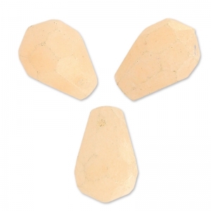 Beads Faceted drop in dyed jade 12x8 mm Light Peach x4