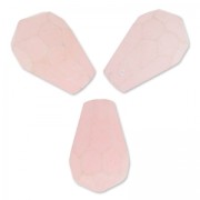 Beads Faceted drop in dyed jade 12x8 mm Light Rose x4|raw }}