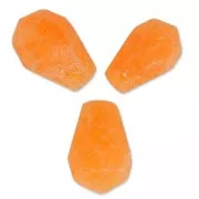 Beads Faceted drop in dyed jade 12x8 mm Orange x4