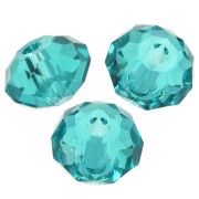 4mm Swarovski 5040 flattened round beads - Zircon Blue x20