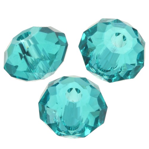Flattened round beads Swarovski 5040 4 mm - Blue zircon x20