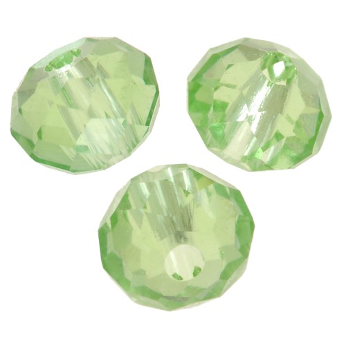 4mm Swarovski 5040 flattened round beads - Reinvented Peridot x20