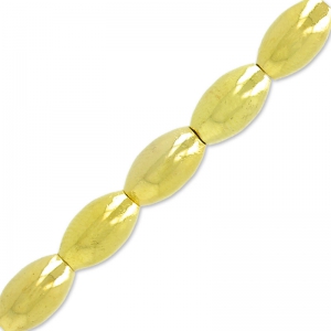 Rice grains 6x10mm fine Gold plated x20