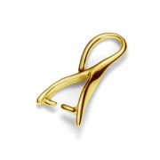 16 mm Pendant Clasp - 925 Sterling Silver Fine gold plated x1
