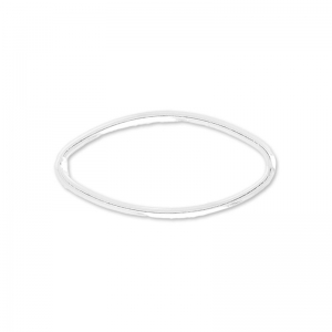 925 Sterling Silver olive spacer 11x13mm x1