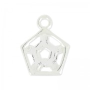 Sterling Silver 925 pentagone charms 10x5mm x1|raw }}