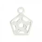 Sterling Silver 925 pentagone charms 10x5mm x1
