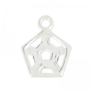 Sterling Silver 925 pentagone charms 10x5mm x1