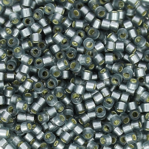 Miyuki Delica 11/0 DB0697 - Dyed Semi Mat Silver Lined Gray x8g