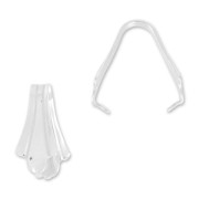 925 Sterling Silver Pendant Holder Lily 7.8mm x1|raw }}