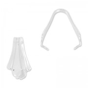 925 Sterling Silver Pendant Holder Lily 15mm x1