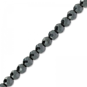 Beads Hematite Faceted 3 mm x25
