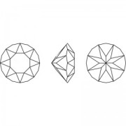 Cabochon Swarovski 1088 6 mm - Crystal Dark Grey Ignite x1