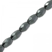 Beads Hematite Faceted Olive 5x3 mm x20|raw }}