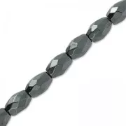 Beads Hematite Faceted Olive 5x3 mm x20