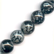 Bead Snowflake Obsidian 12mm x1|raw }}