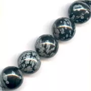 Bead Snowflake Obsidian 12mm x1