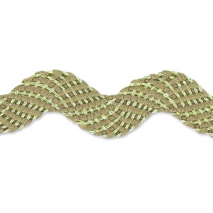 Snake Lace ribbon Lurex 8 mm gold/Sand x 2m