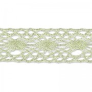 Lace ribbon Lurex 14 mm Gold tone/Cream x 2m