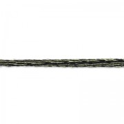Cord in lurex 2 mm Gold/black x 2m