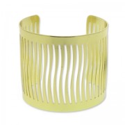 bangle manchette hollow Wave 55 mm gold tone x1|raw }}