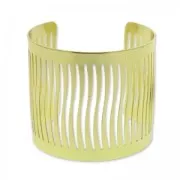 bangle manchette hollow Wave 55 mm gold tone x1