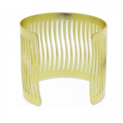 bangle manchette hollow Wave 55 mm gold tone x1