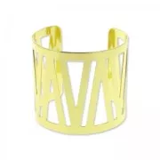 bangle manchette hollow triangles 50 mm gold tone x1