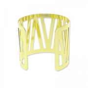 bangle manchette hollow triangles 50 mm gold tone x1