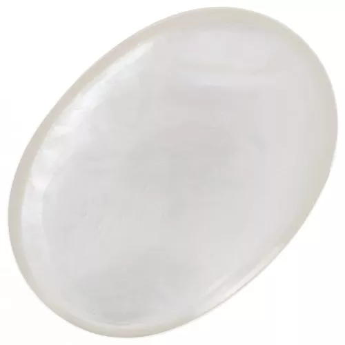 Oval cabochon 25x18mm White Mother-of-pearl