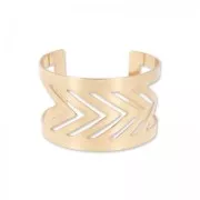 bangle manchette hollow herringbones 43 mm rose gold tone x1