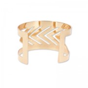 bangle manchette hollow herringbones 43 mm rose gold tone x1