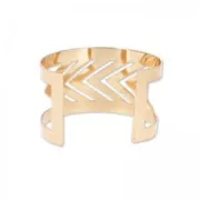 bangle manchette hollow herringbones 43 mm rose gold tone x1