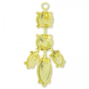Pendent base with setting 35 mm gold tone x1