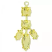 Pendent base with setting 35 mm gold tone x1