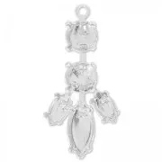 Pendent base with setting 35 mm rhodium x1