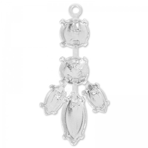 Pendent base with setting 35 mm rhodium x1