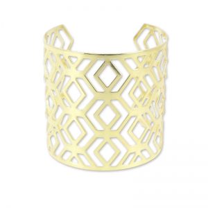 bangle hollow diamond 62 mm gold tone x1