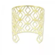 bangle hollow diamond 62 mm gold tone x1