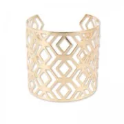bangle  hollow diamond 62 mm rose gold tone x1