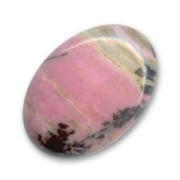 Oval cabochon 25x18mm Rhodonite|raw }}