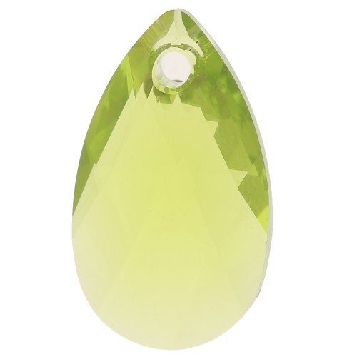16mm Swarovski Tear drop 6106 - Citrus Green x1