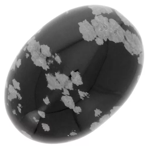 Oval cabochon 25x18mm Snowflake Obsidian
