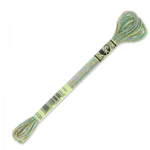 Embroidery thread DMC Mouliné Effet Lumière Joyaux green(135) x8m
