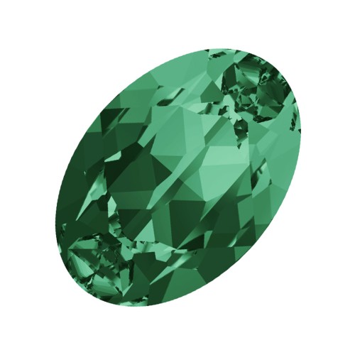 6x4mm Swarovski 4120 Oval Fancy Stone - Emerald x1
