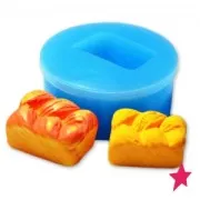 Mini silicon mold 12x18 mm braided brioche
