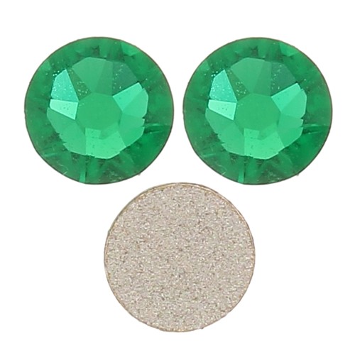 3mm Swarovski STICK-ON RHINESTONES - Majestic Green x36