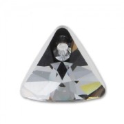 Pendant Triangle Swarovski 6628 8 mm Crystal Silver Night x1