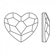 Rhinestones Hotfix Heart Swarovski 2808 6mm  Crystal Powofr Green x1