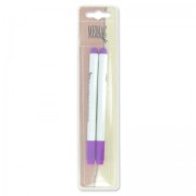 Lot 2 erasable marker pens with air for light fabrics - Violet|raw }}